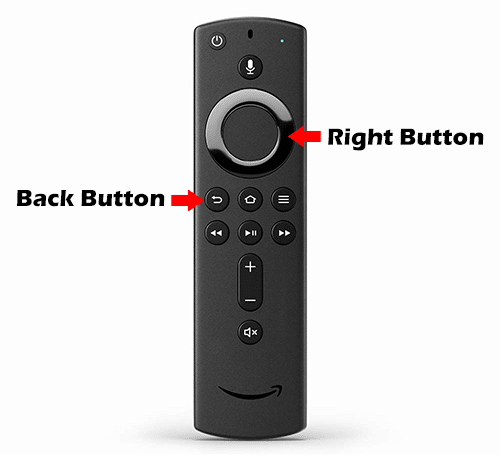 Hold the back and Right buttons