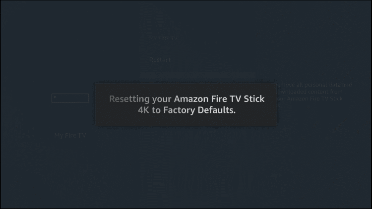Resetting Firestick