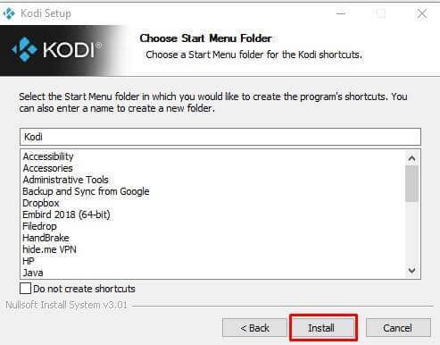 how to install kodi 18 for pc