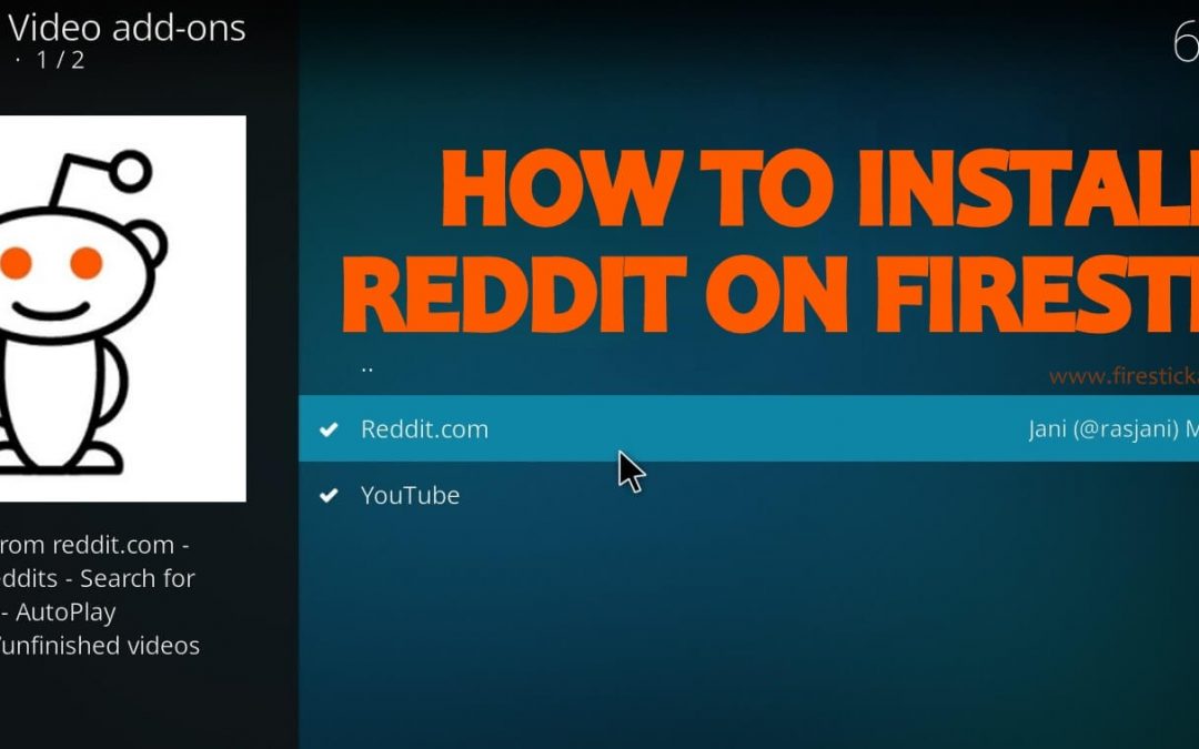 Reddit on Firestick using Kodi