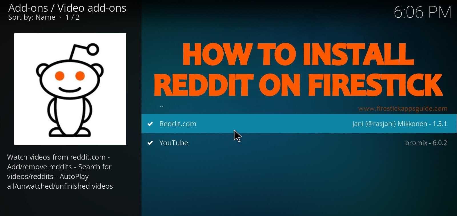 How To Install Reddit On Firestick Fire Tv Using Kodi 2020