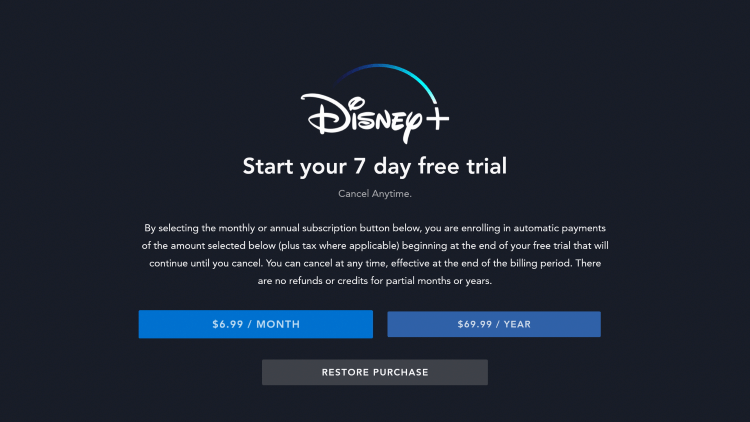 Disney Plus Free trail