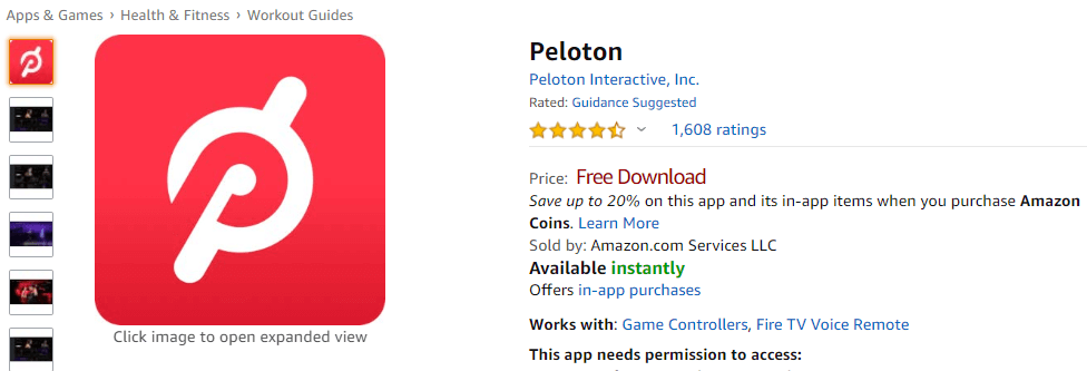 Install Peloton App on Amazon Firestick