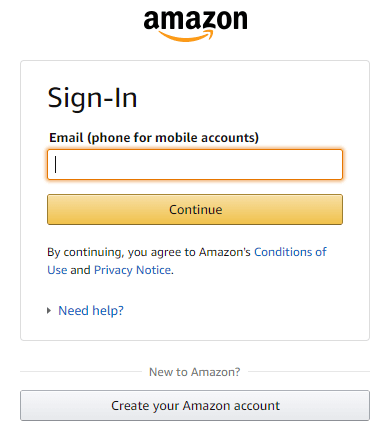 Login to Amazon Account