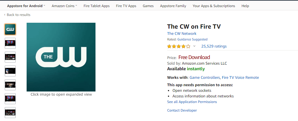 Install The CW App on Firestick