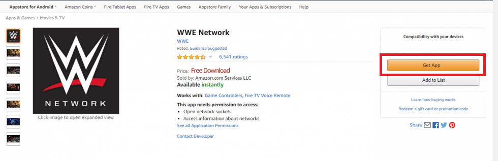 Get WWE Network on Firestick