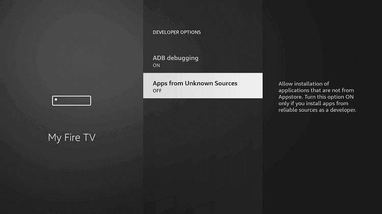 select Install Unknown Apps