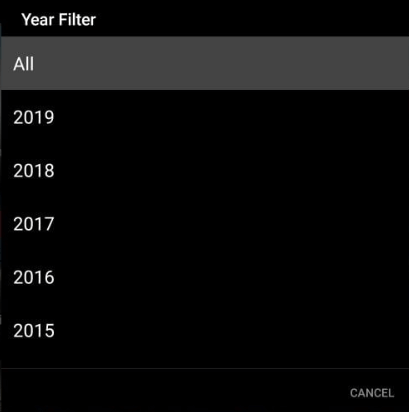 Select filter option