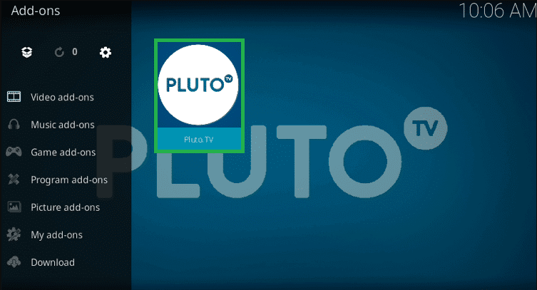 Select Pluto TV to launch