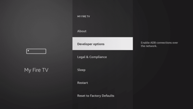 Developer option | Eastern IPTV Firestick