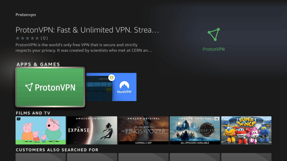 Select Proton VPN from the search results
