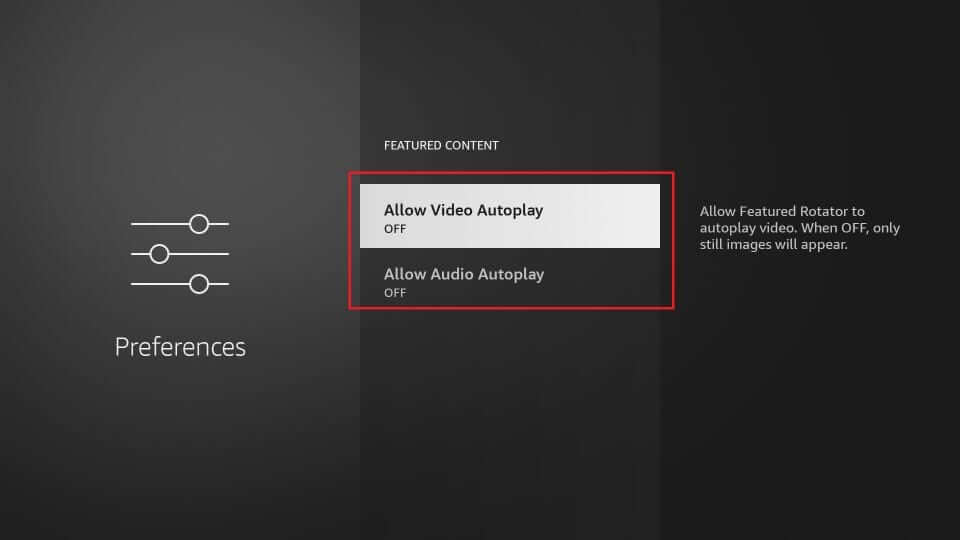 video and audio autoplay settings is one of the best firestick settings