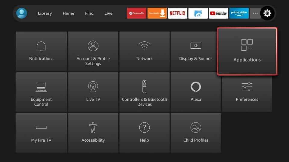 click applications to enable the best firestick settings
