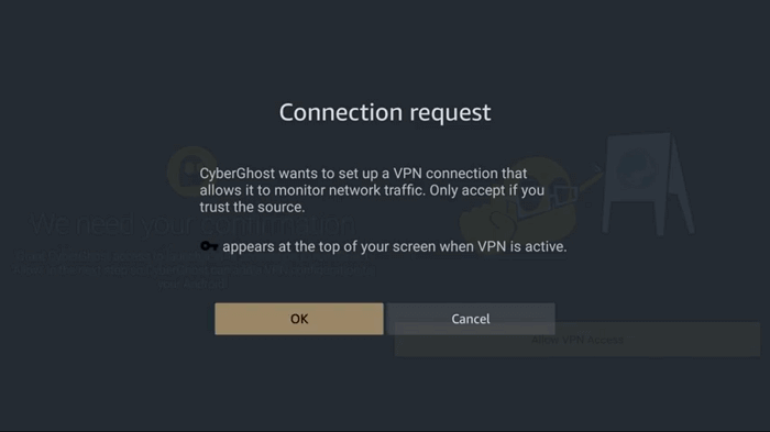 click on to confirm the connection request