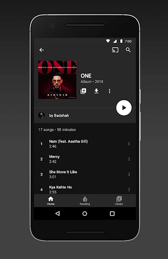 click the cast icon to listen YouTube Music on Firestick