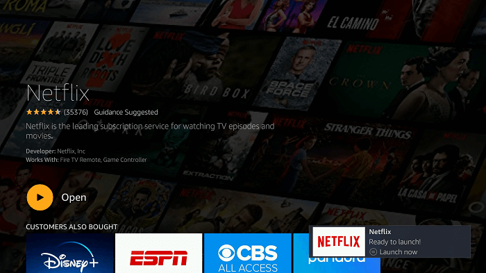 Open Netflix to watch Dark on Firestick