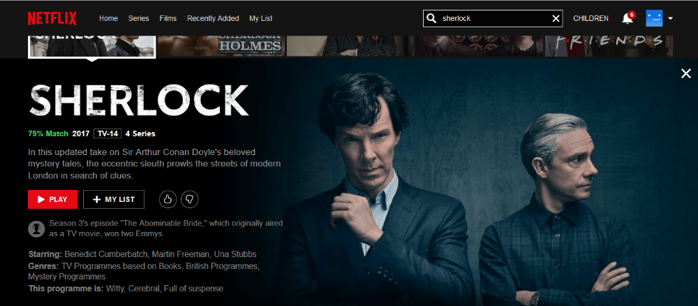 Watch Sherlock on Firestick