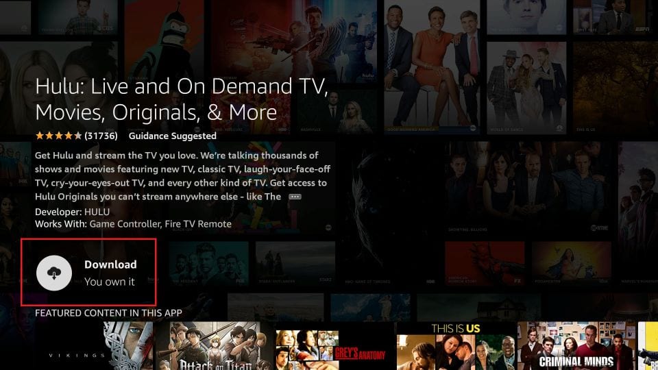 Install Hulu and watch Brooklyn Nine-Nine on Firestick