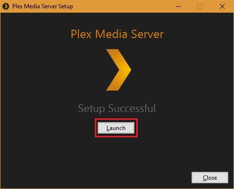 Launch Plex Media Server