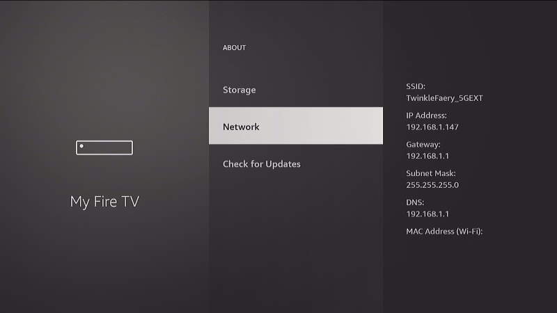 Note down IP address and update Firestick apps