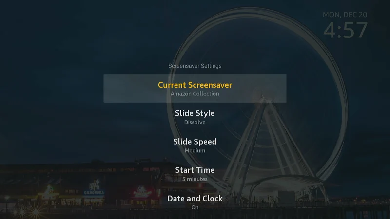 Select Current Screensaver