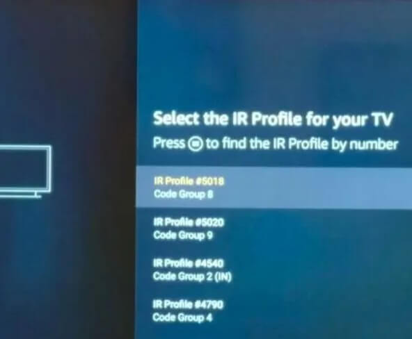 changing IR profile in fire tv