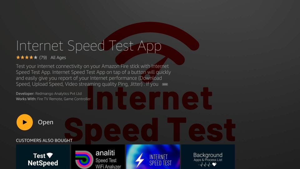 Open Internet Speed Test app
