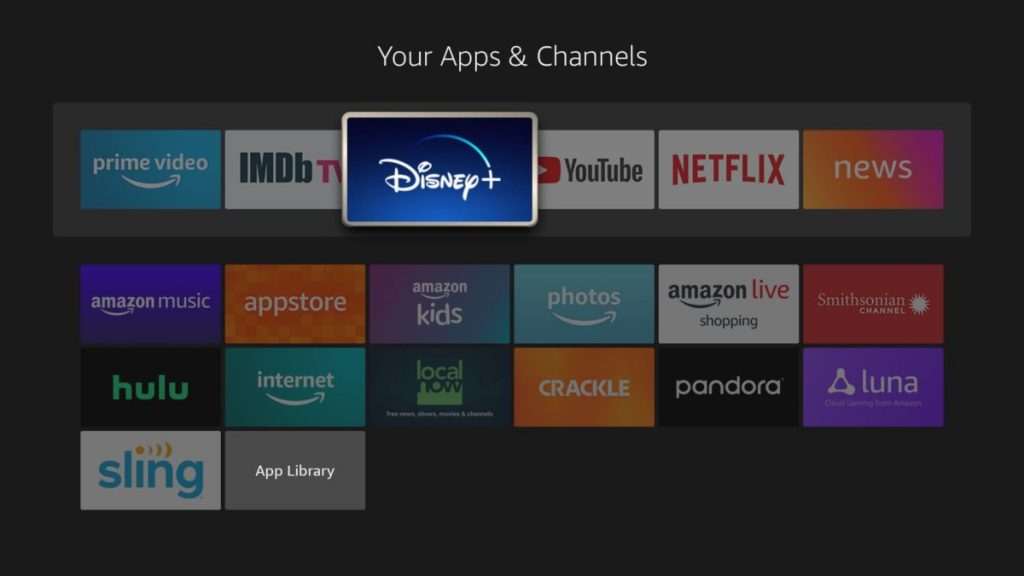 Add Firestick apps to the home screen