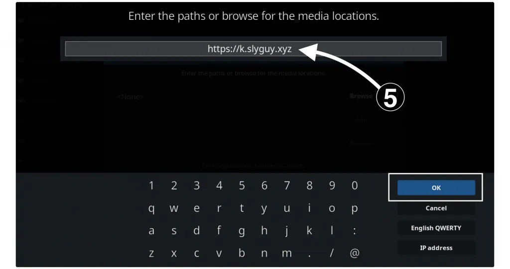 Enter the URL of Sky Go in the Path field