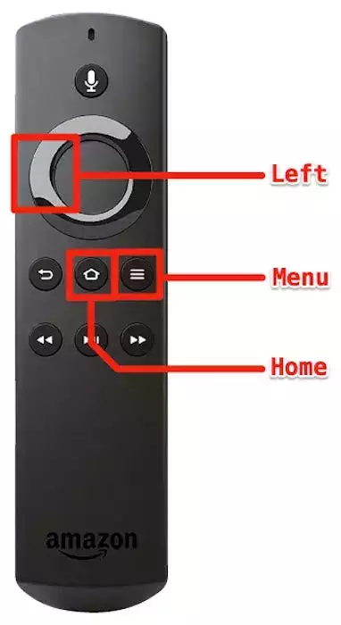  long press the Left and Menu buttons to reset Firestick remote