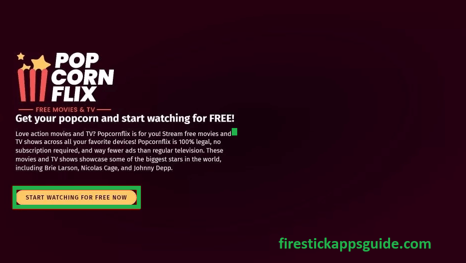 tap Start Watching for Free Now