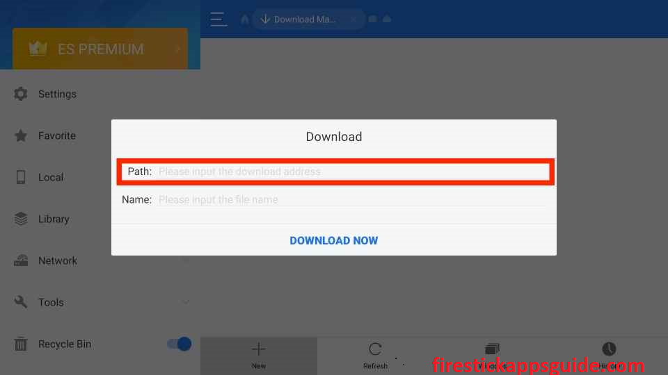  Enter the download link of the DistroTV apk