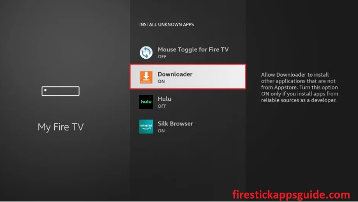 Turn on Downloader to install Host Pro Now on Firestick