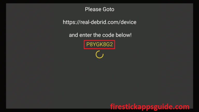 Write down the activation code