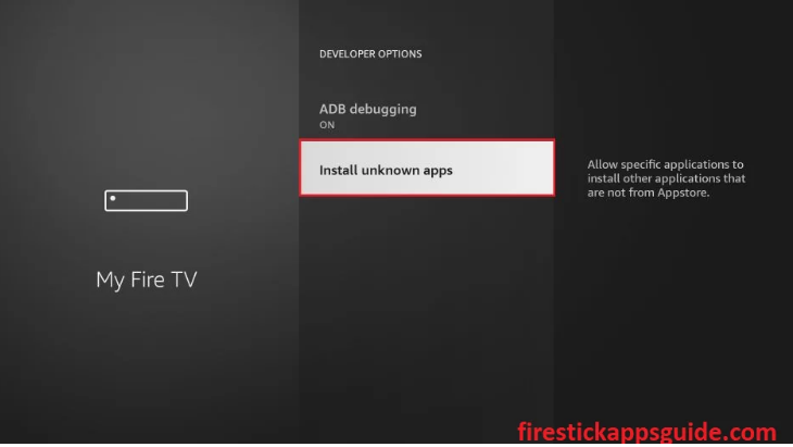 Select the Install Unknown Apps