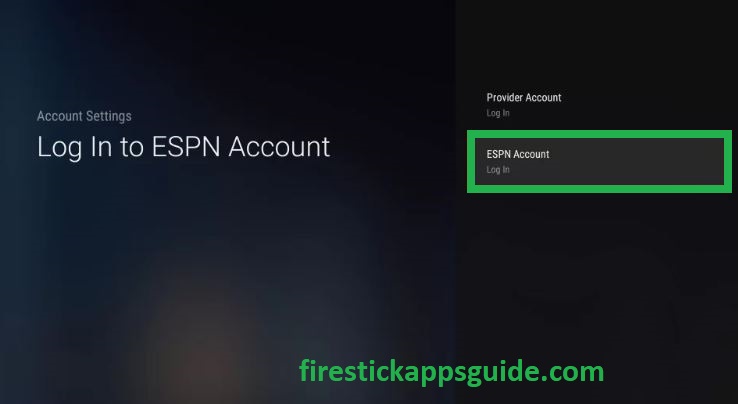 Tap the ESPN Account