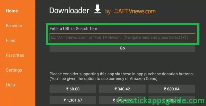 Enter the download link of the browser apk