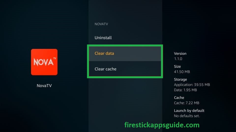 tap the Clear Data and Clear Caches