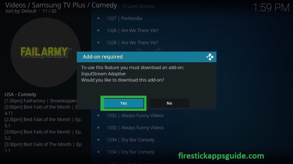 Add on required Yes