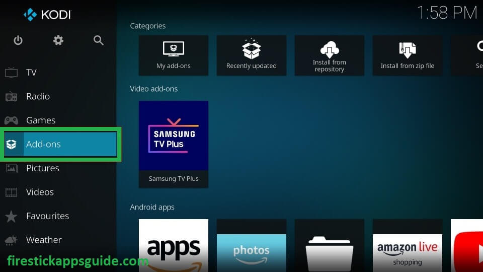 Open the Samsung TV Plus app