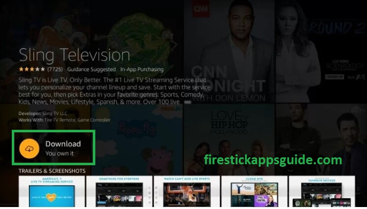 select download option to view Local News Channels on your Firestick