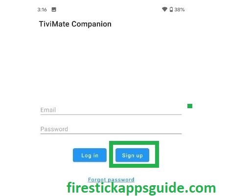 Type your email address and password