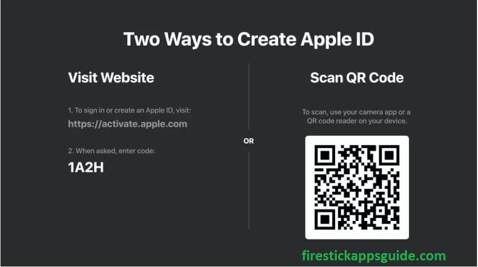 Create Apple ID to watch Apple TV on Firestick