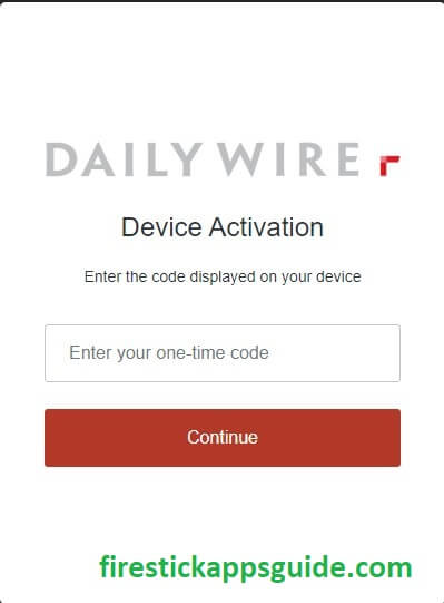 Daily Wire activation page
