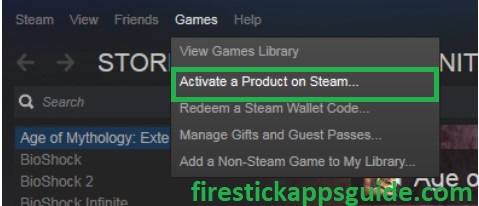 Activate a product on Steam