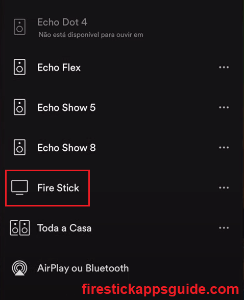 Select Firestick spotify on Firestick