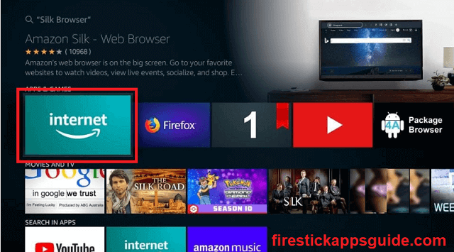 Install Silk Browser. celtic tv on firestick