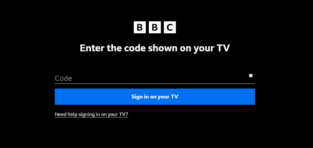 Sign in on your TV