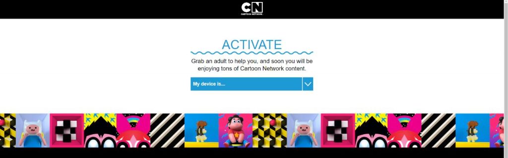 Cartoon Network activation website