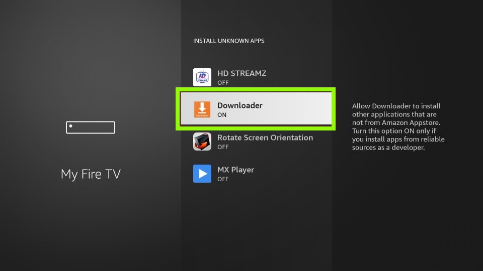 Enable downloader to install Google Meet on Firestick 